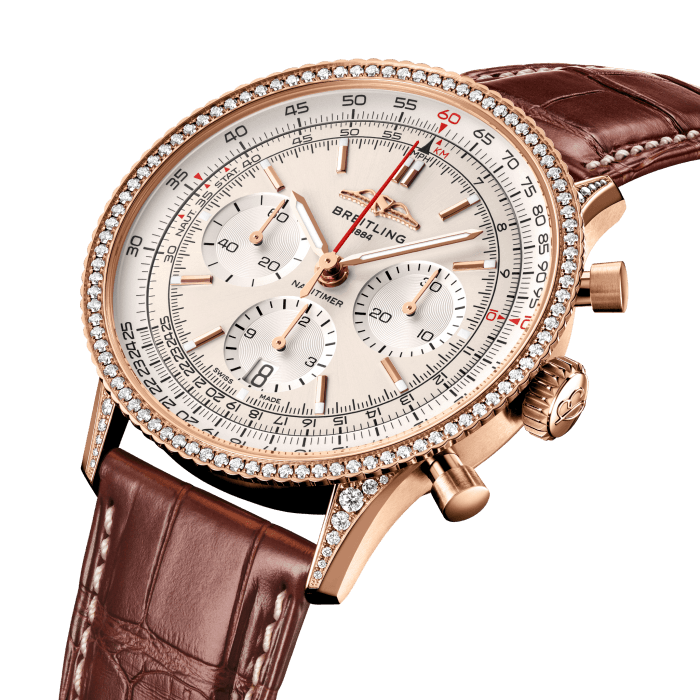 Breitling’s iconic pilot’s chronograph – for the journey.
In 1952, Willy Breitling developed a wrist-worn chronograph with a circular slide rule that would allow pilots to perform all necessary flight calculations. Two years later, the Aircraft Owners and Pilots Association (AOPA) announced the design as its official timepiece. The “navigation timer” – or Navitimer – was born.
The AOPA was (and remains) the largest pilots’ club in the world, counting nearly every US aviator among its ranks. As the defacto pilot’s watch throughout the glory days of civil aviation, the Navitimer was worn by airline captains and aircraft enthusiasts. It even made its way into space on the wrist of astronaut Scott Carpenter in 1962. And it wasn’t only pilots drawn to the watch’s irrepressible aesthetic. Celebrities of the day such as Miles Davis and Serge Gainsbourg were devotees, proving that the Navitimer had style as well as function.
There have been many iterations of Breitling’s icon since its debut 70 years ago, but this new Navitimer captures its most classic features, while enhancing them with modern refinements. A flattened slide rule and a domed crystal create the illusion of a sleeker profile. Alternating polished and brushed metal elements give a lustrous, yet understated finish. Most notably, new colors in shades of blue, green and copper, define the updated dial options. And if there is one update sure to spark nostalgia, it’s the return of the AOPA wings to their original position at 12 o’clock.
For 70 years, Breitling’s original pilot’s watch has been beloved by aviators and tastemakers in equal measure. Worn by astronauts in space and the biggest stars on earth, it is Breitling’s most iconic timepiece and one of the most recognizable watches of all time.